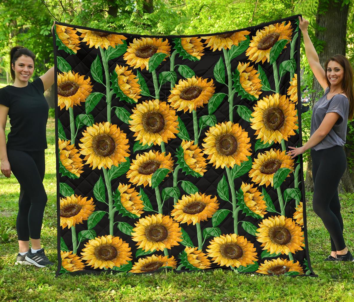 Cartoon Sunflower CL12100125MDQ Quilt Blanket