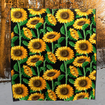 Cartoon Sunflower CL12100125MDQ Quilt Blanket