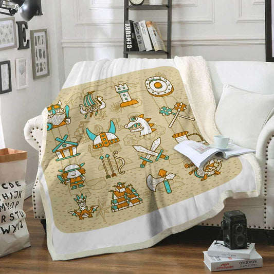 Cartoon Viking CL2100020MDF Sherpa Fleece Blanket