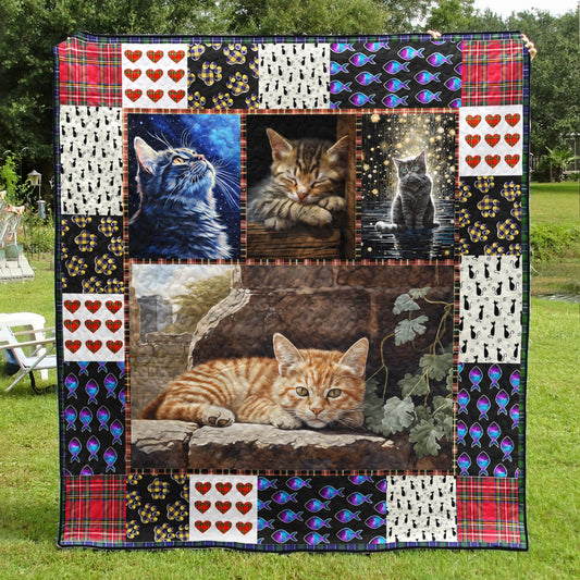 Cat BI030717B TBG Art Quilt