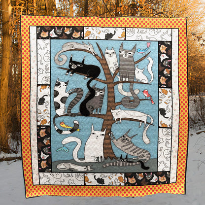 Cat CL14100063MDQ Quilt Blanket