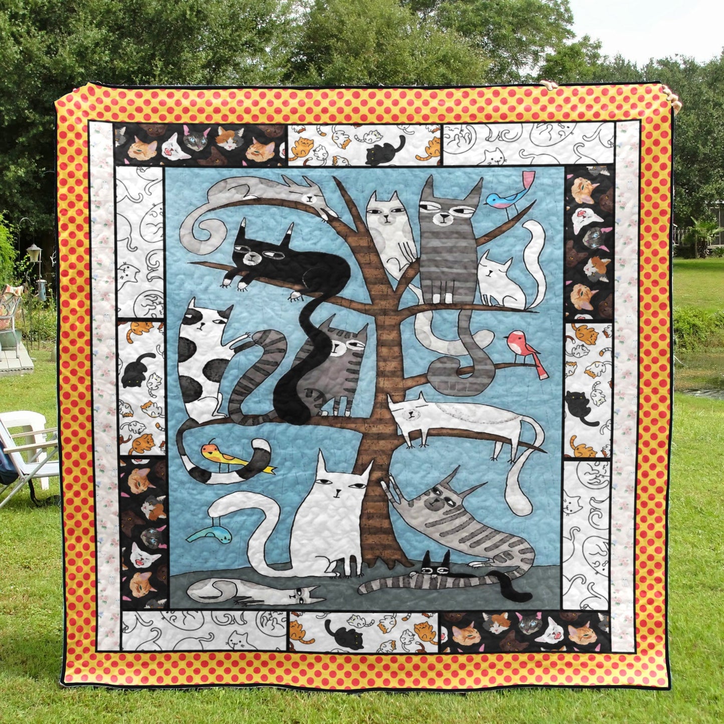 Cat CL14100063MDQ Quilt Blanket