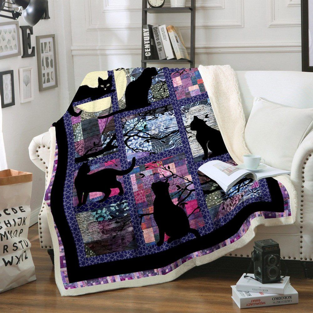 Cat CL170811MD Sherpa Fleece Blanket