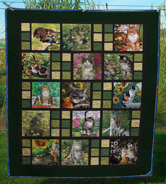 Cat CL28100295MDQ Quilt Blanket