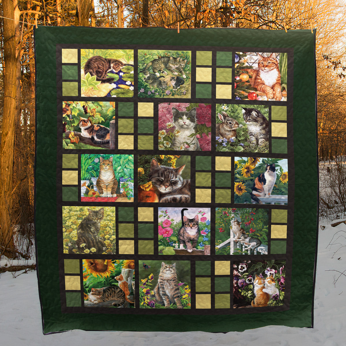 Cat CL28100295MDQ Quilt Blanket