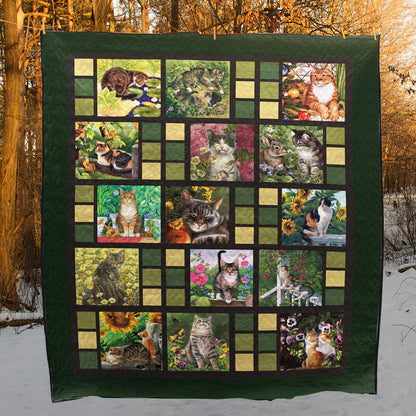 Cat CL28100295MDQ Quilt Blanket