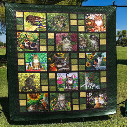 Cat CL28100295MDQ Quilt Blanket