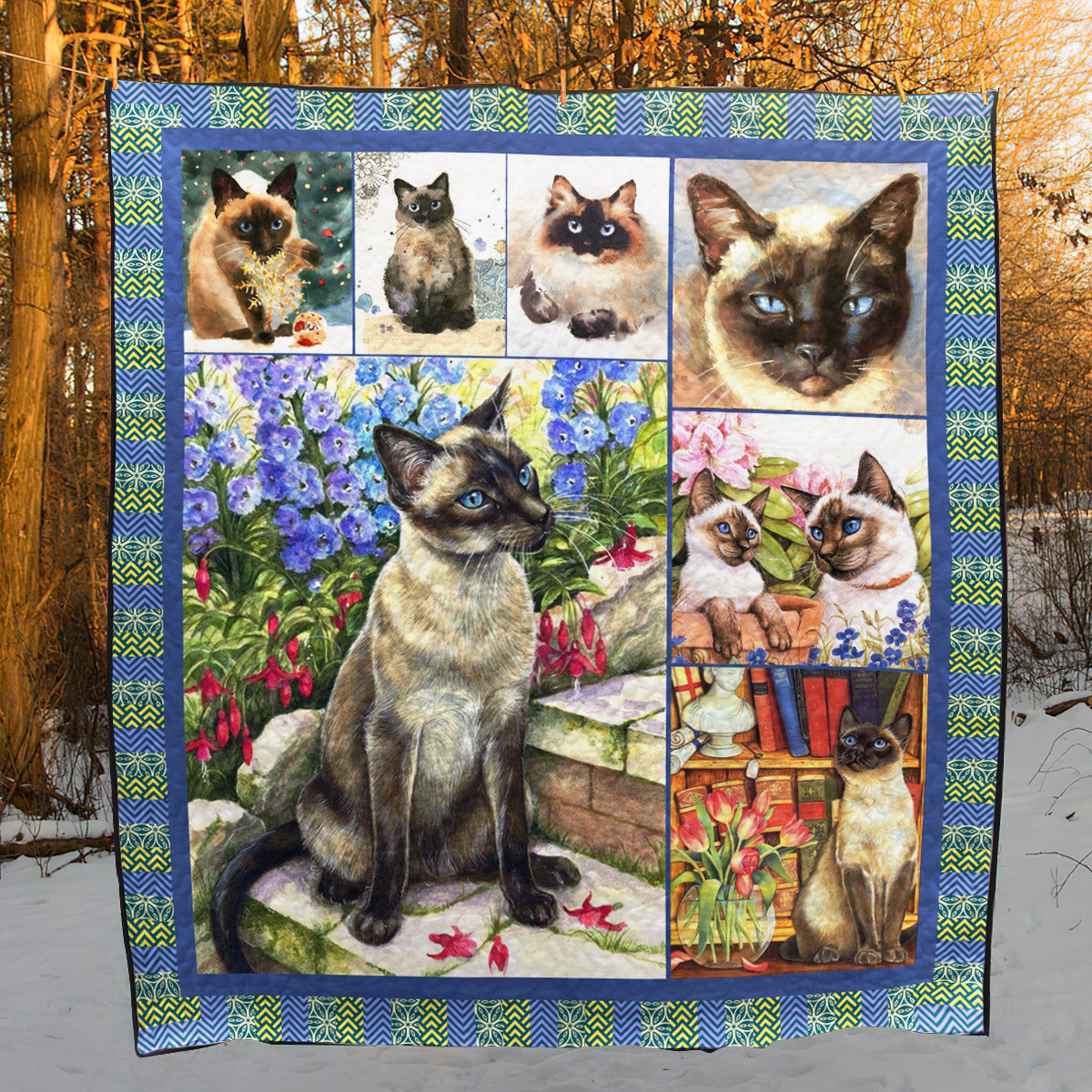 Cat CL28100310MDQ Quilt Blanket