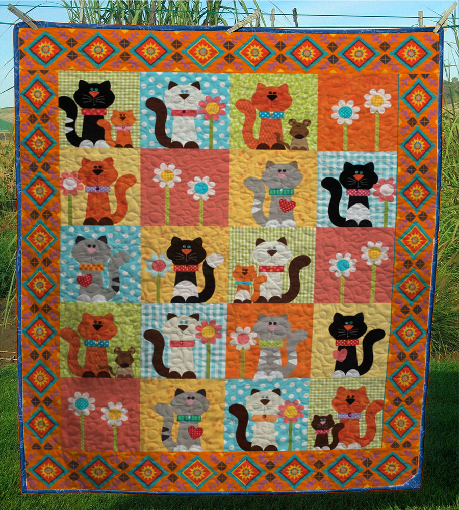 Cat CL28100333MDQ Quilt Blanket