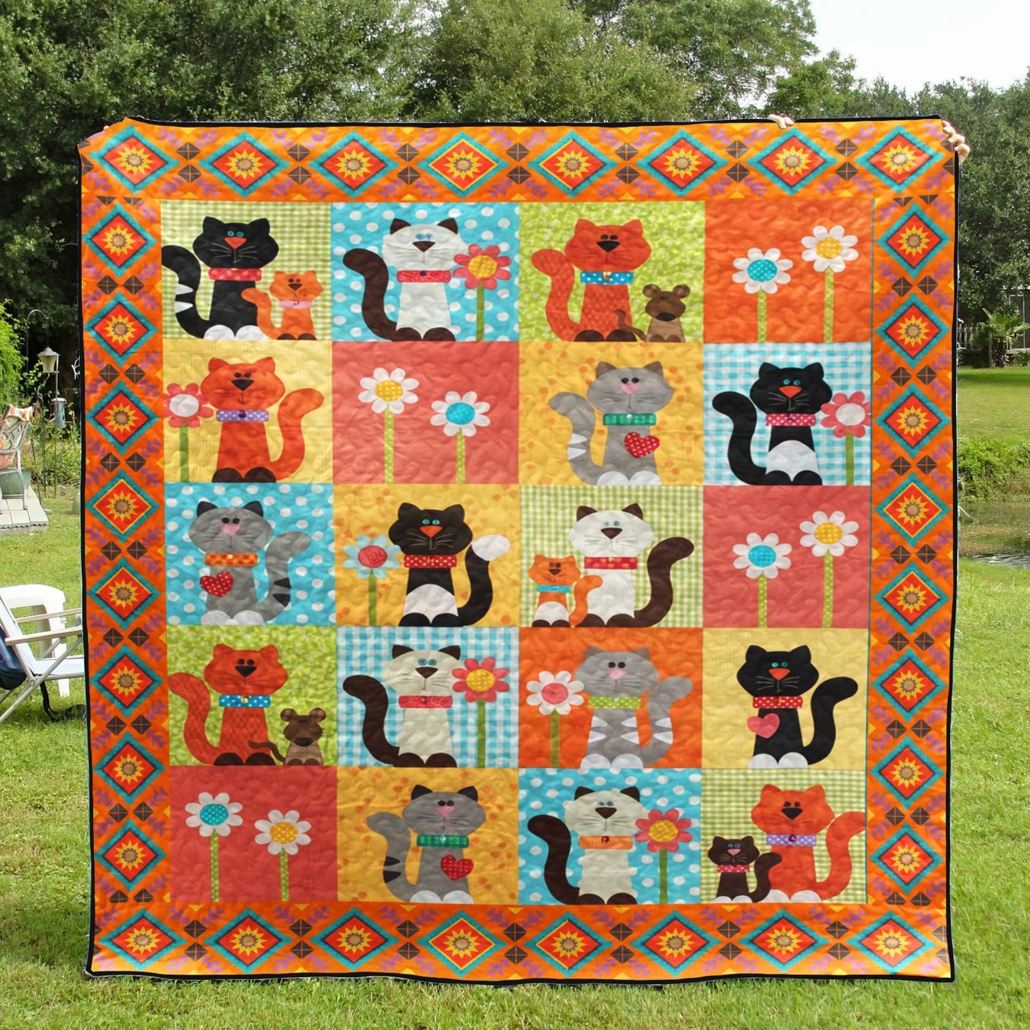 Cat CL28100333MDQ Quilt Blanket