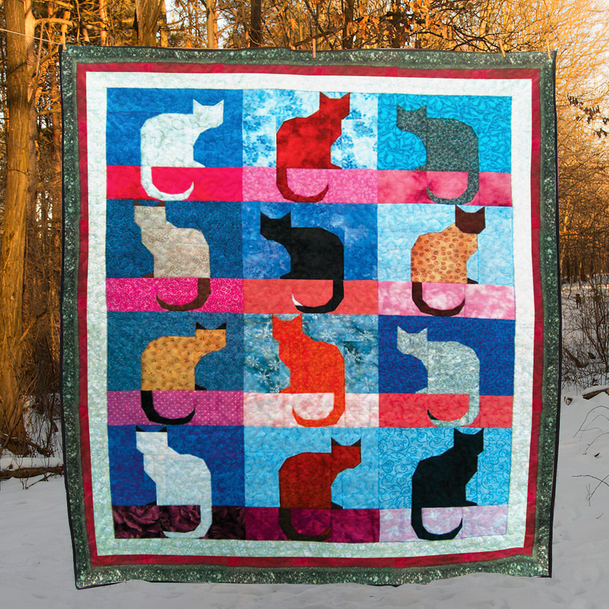 Cat CLA0411190Q Quilt Blanket