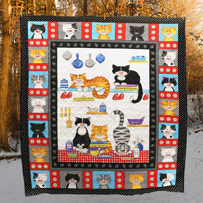 Cat CLA1010170Q Quilt Blanket