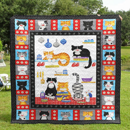 Cat CLA1010170Q Quilt Blanket