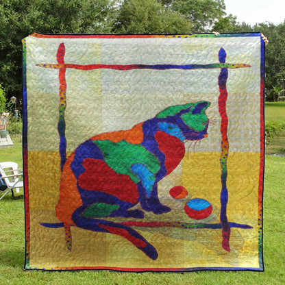 Cat CLA1010179Q Quilt Blanket