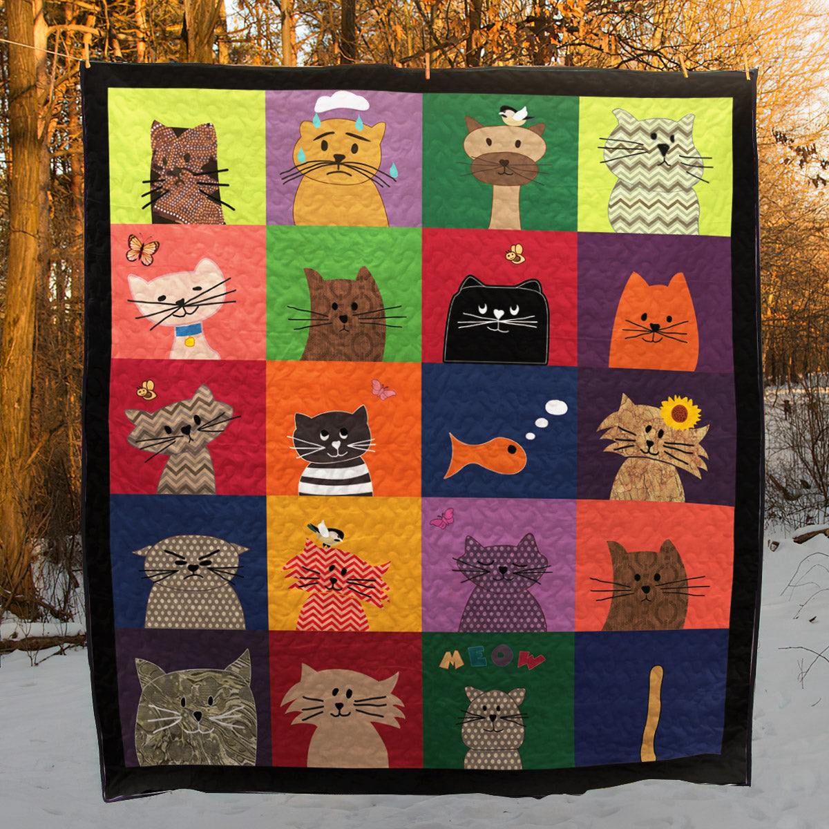 Cat CLA200631 Quilt Blanket