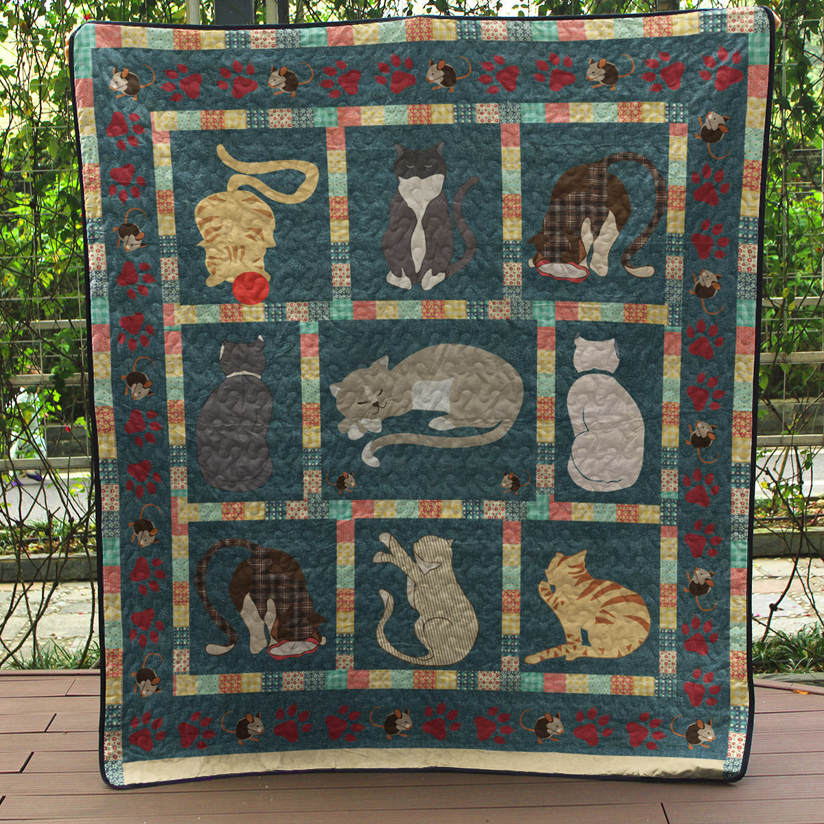 Cat CLA200635 Quilt Blanket