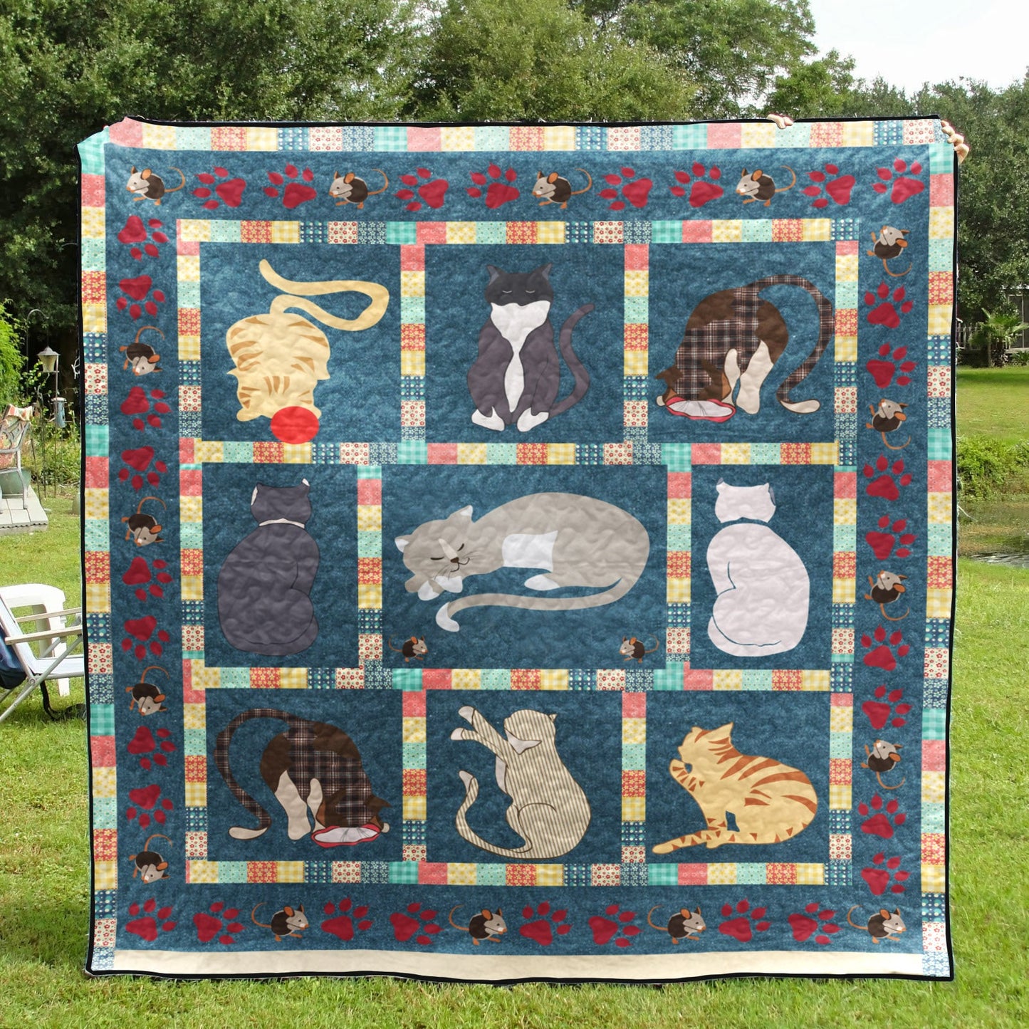 Cat CLA200635 Quilt Blanket