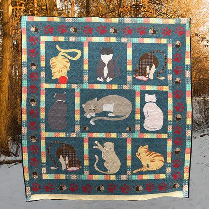 Cat CLA200635 Quilt Blanket