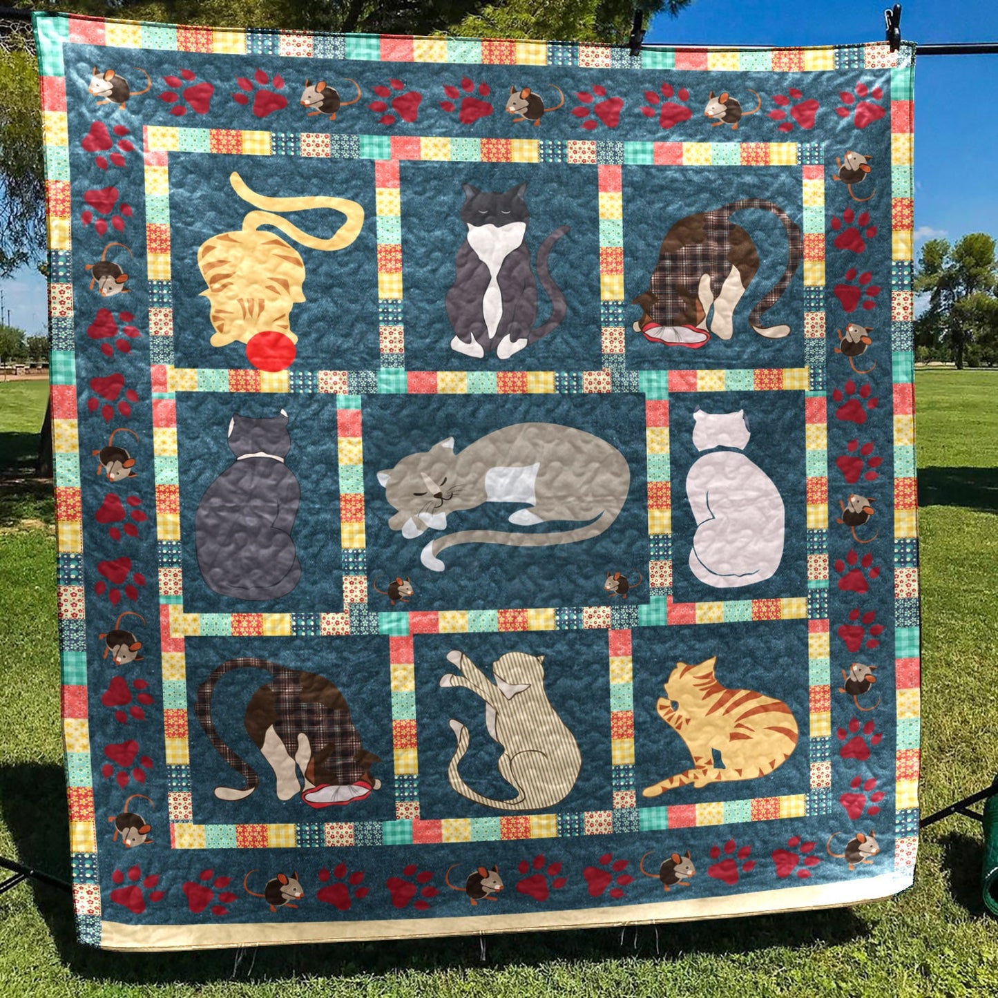 Cat CLA200635 Quilt Blanket