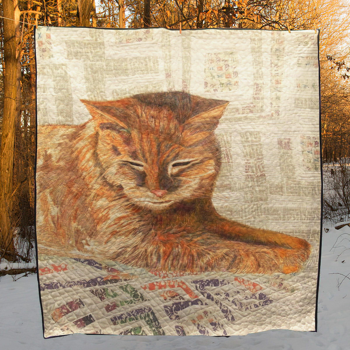 Cat CLA2510132Q Quilt Blanket