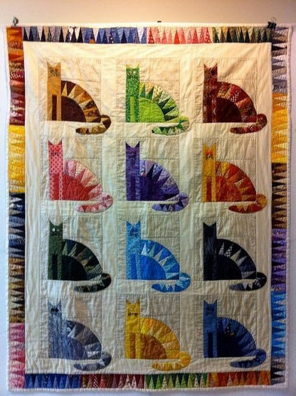 Cat CLM170613 Quilt Blanket