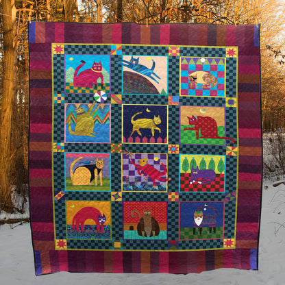 Cat CLM170614 Quilt Blanket