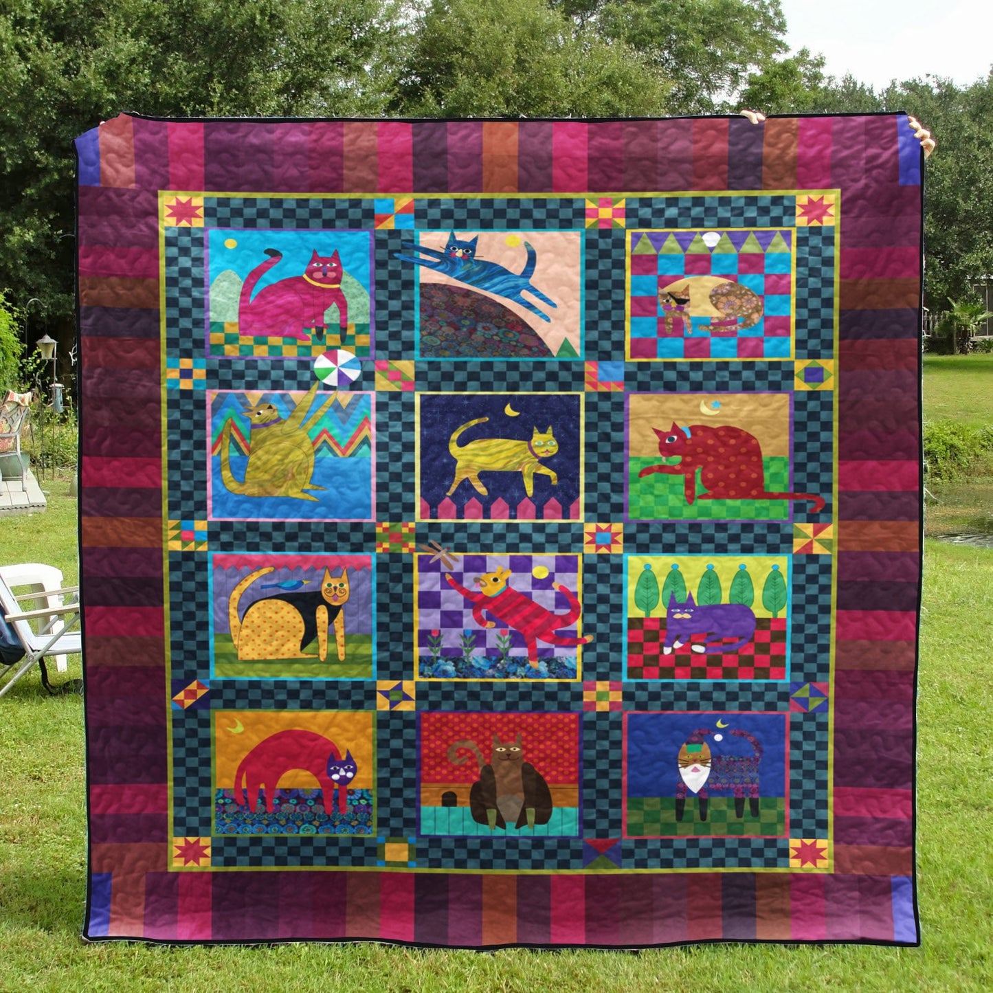 Cat CLM170614 Quilt Blanket