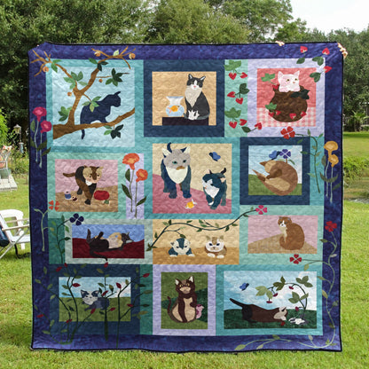 Cat CLP0611067Q Quilt Blanket