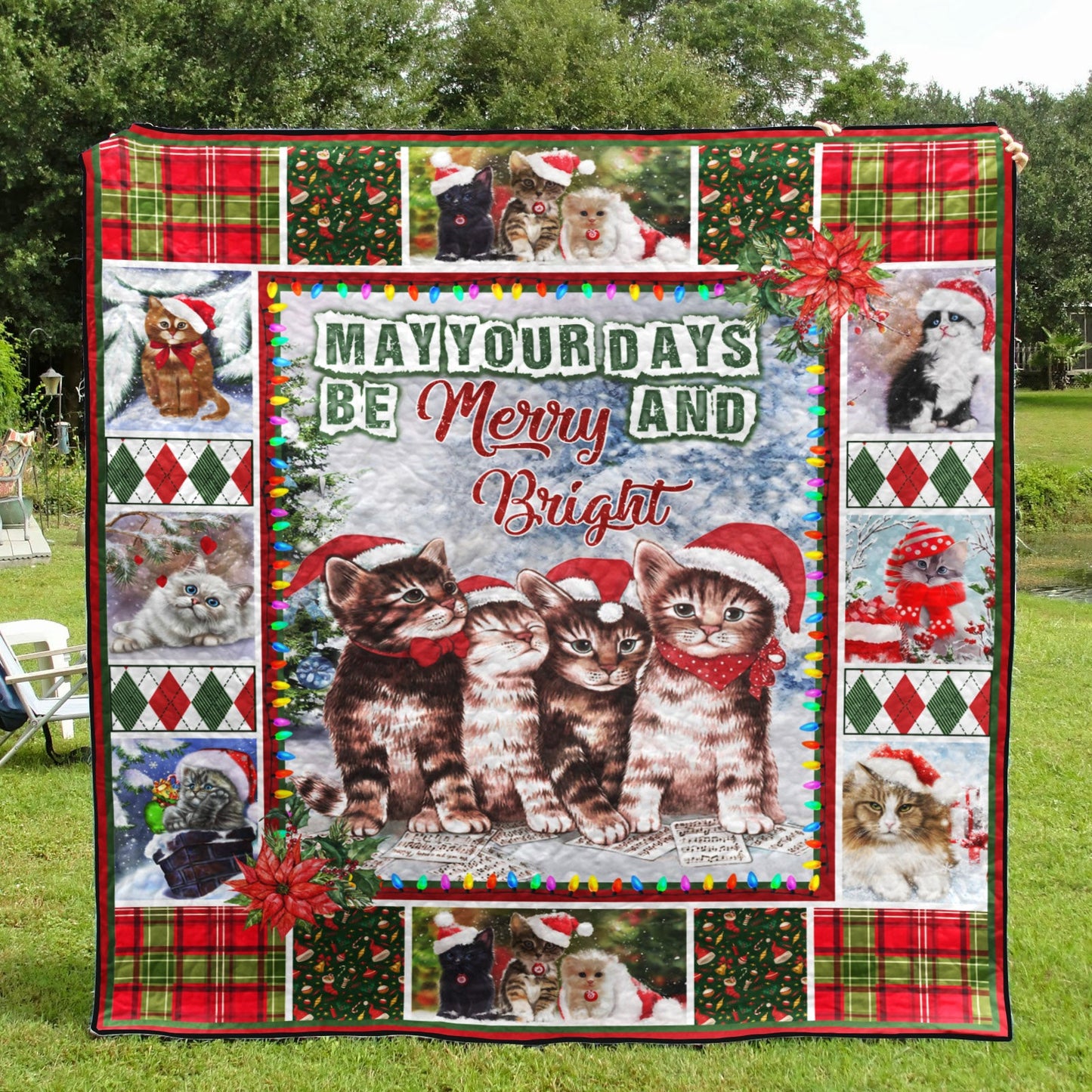 Cat Christmas ND261001 Quilt Blanket