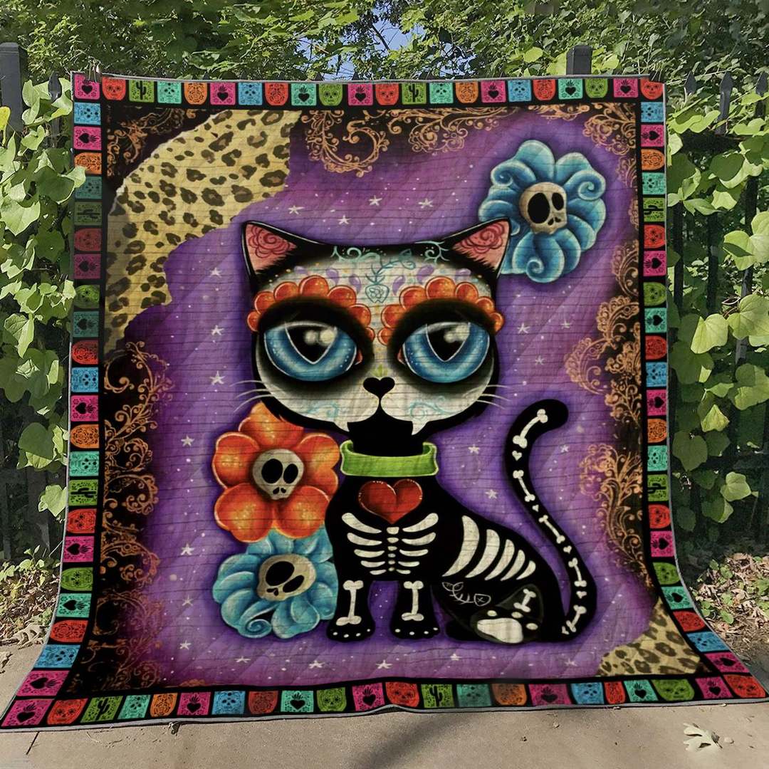 Cat Day Of The Death BT030602 Quilt Blanket