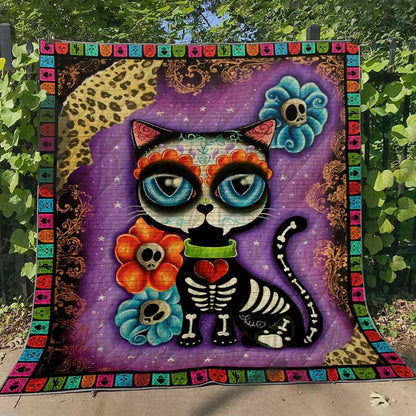 Cat Day Of The Death BT030602 Quilt Blanket