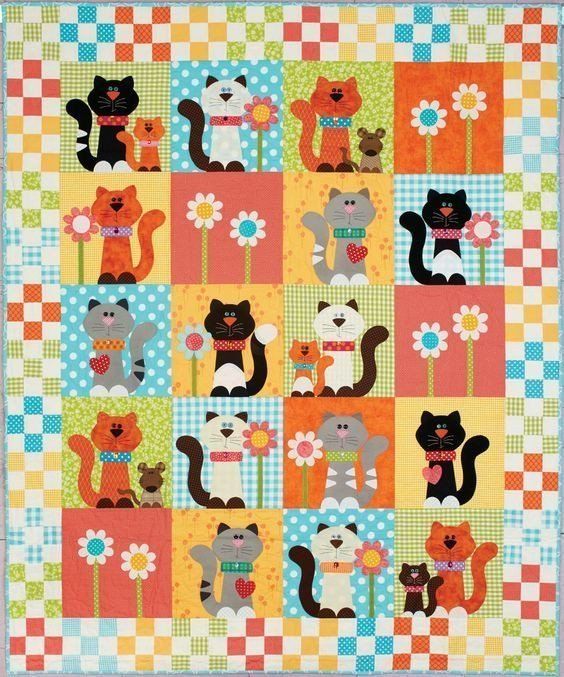 Cat Lovely Flower Cat CLA28120433Q Quilt Blanket
