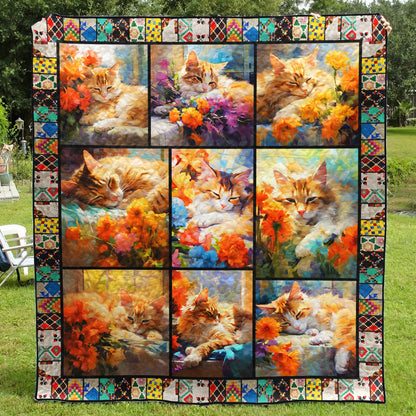 Cat NB100505 Art Quilt