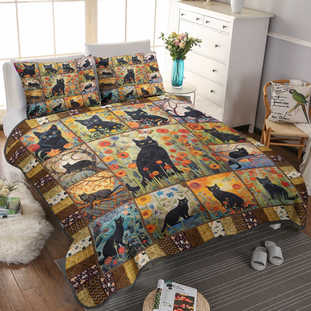 Cat Quilt Bed Sheet TL080921