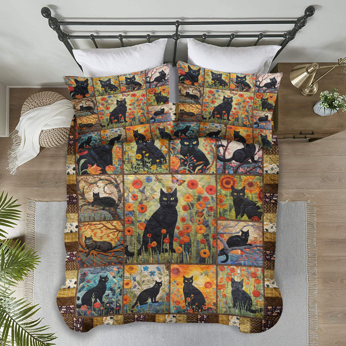 Cat Quilt Bed Sheet TL080921