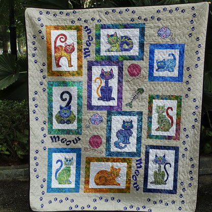 Cat Quilt Blanket MN041104