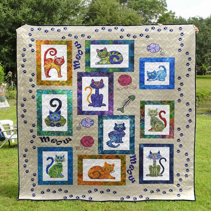 Cat Quilt Blanket MN041104