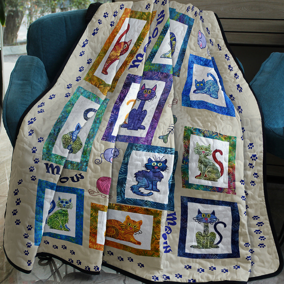 Cat Quilt Blanket MN041104