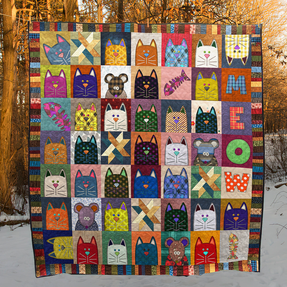 Cat TD14110229 Quilt Blanket