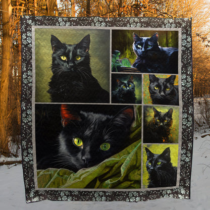 Cat They Are All Black CLA31100841Q Art Quilt