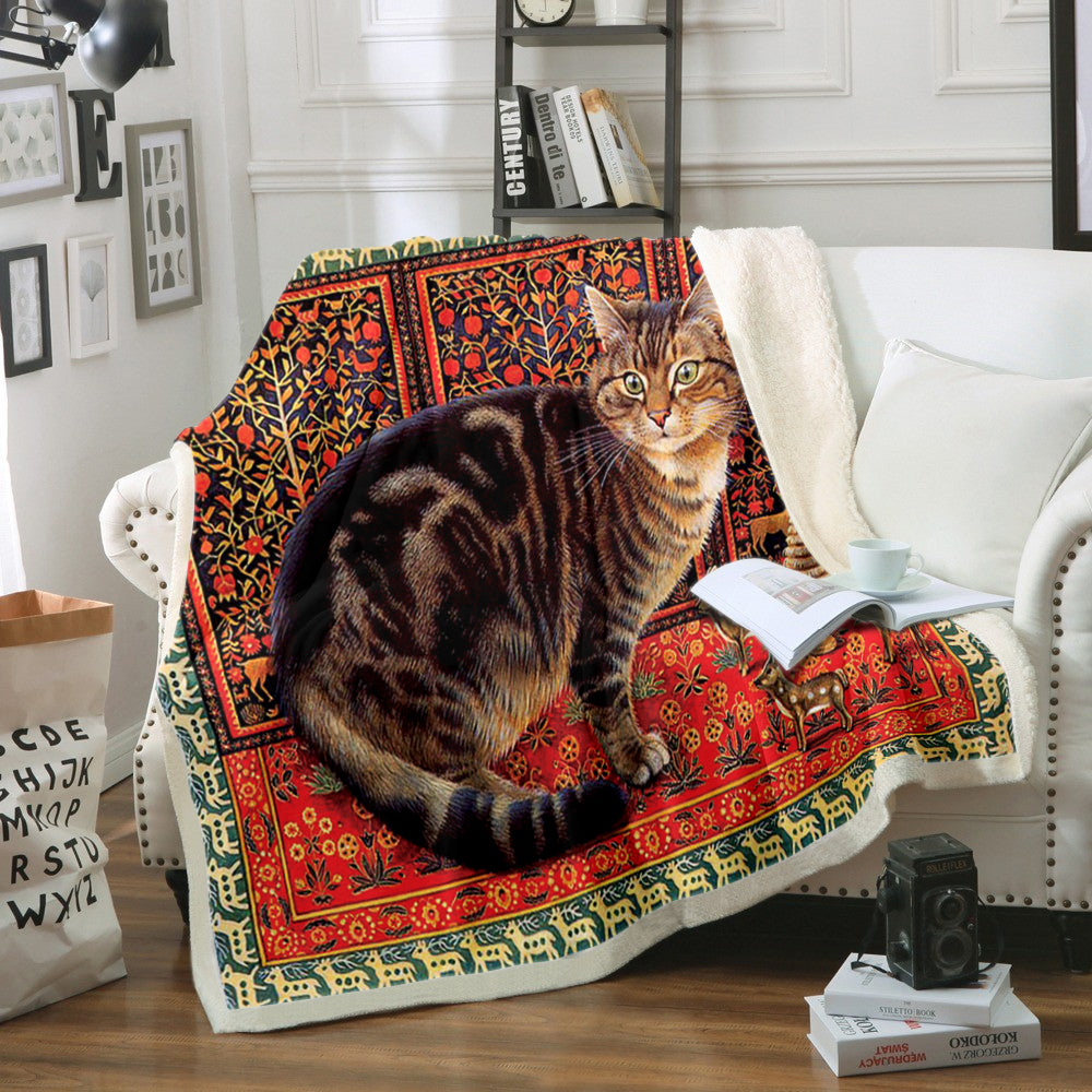 Cat AA1810035TT Sherpa Fleece Blanket