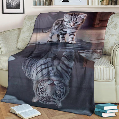 Cat BL0309019F Sherpa Fleece Blanket