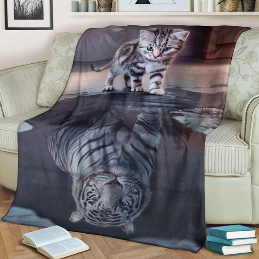 Cat BL0309019F Sherpa Fleece Blanket