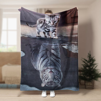 Cat BL0309019F Sherpa Fleece Blanket