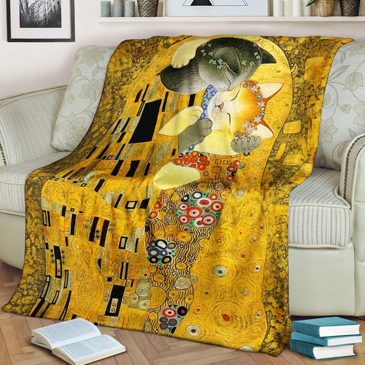 Cat BL050934F Sherpa Fleece Blanket