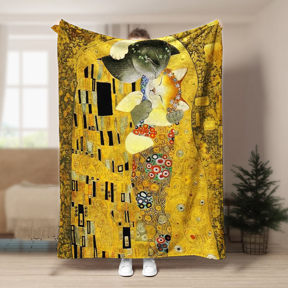 Cat BL050934F Sherpa Fleece Blanket