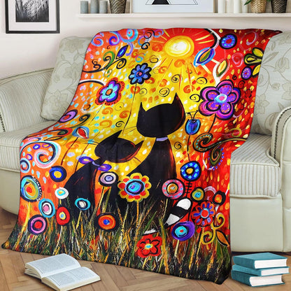 Cat BL170819F Sherpa Fleece Blanket