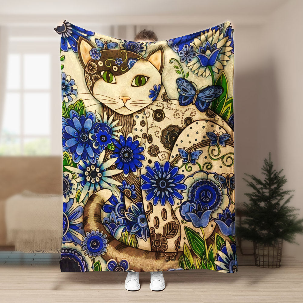 Cat BL240817F Sherpa Fleece Blanket