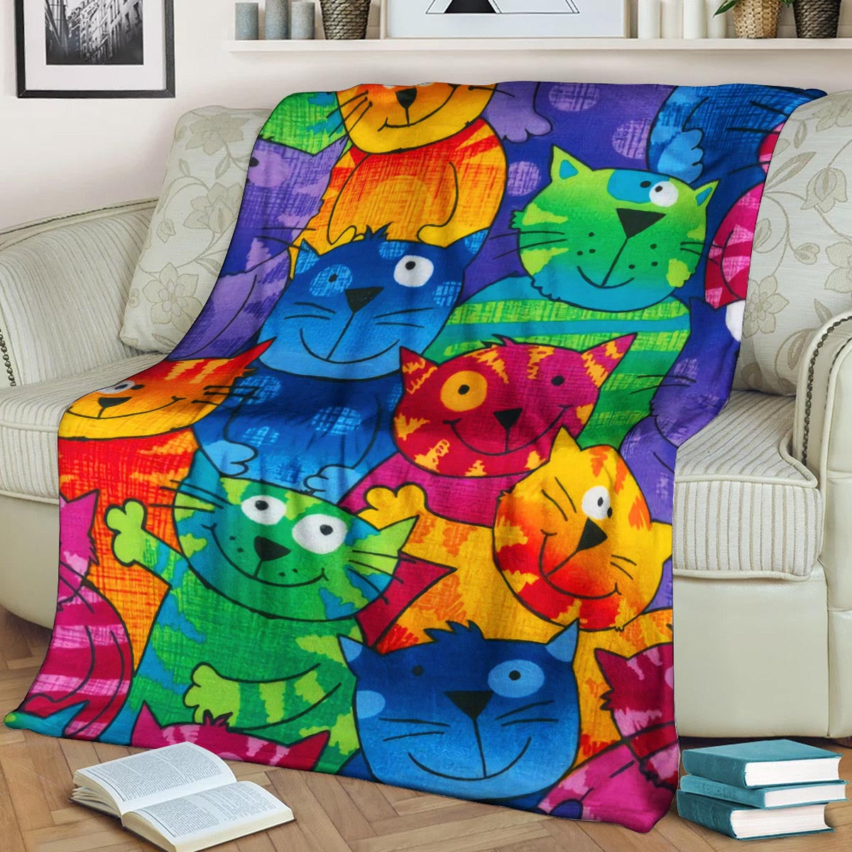 Cat BL290804F Sherpa Fleece Blanket