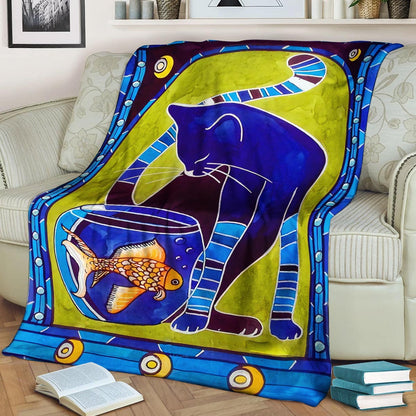 Cat BT190809F Sherpa Fleece Blanket